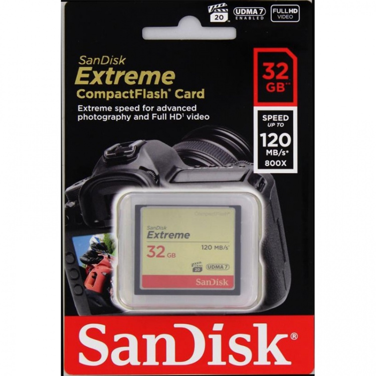 Sandisk CF Extreme 32GB 120MB/s UDMA7 (SDCFXSB-032G-G46)