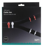 Deltaco buntband, 100mm & 200mm, 200-pack, röd/vit (BB-200) Deltaco buntband, 100mm & 200mm, 200-pack, röd/vit (BB-200)