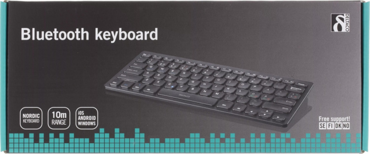 Deltaco trådlöst minitangentbord, bluetooth, svart (TB-631) Deltaco trådlöst minitangentbord, bluetooth, svart (TB-631)