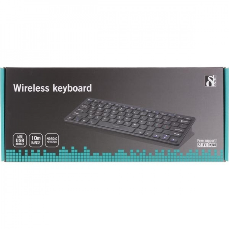 Deltaco trådlöst minitangentbord, USB, svart (TB-632) Deltaco trådlöst minitangentbord, USB, svart (TB-632)