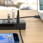 Deltaco USB 3.0 hubb, 4-portar, ABS-plast, svart (UH-475)