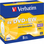 Verbatim DVD, 4x, 4,7 GB/120 min, 5-pack jewel case, SERL (43229)