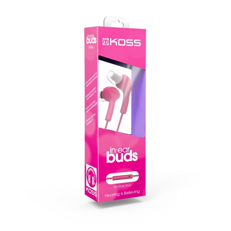 Koss Hörlur KEB9i In Ear Mic Rosa