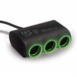 Forever Cigguttag-splitter 1 till 3 samt 4 x USB-portar