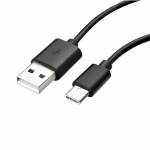 USB-kabel, USB A hane till Typ C, 1 meter, Svart USB-kabel, USB A hane till Typ C, 1 meter, Svart