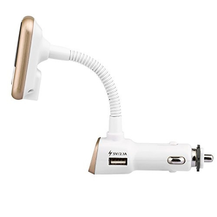 FM-sändare med Bluetooth-handsfree och billaddare (guld) FM-sändare med Bluetooth-handsfree och billaddare (guld)