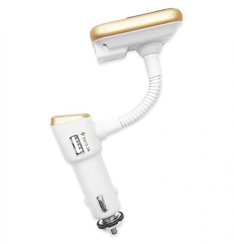 FM-sändare med Bluetooth-handsfree och billaddare (guld) FM-sändare med Bluetooth-handsfree och billaddare (guld)