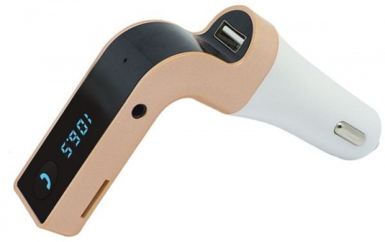 FM-sändare med Bluetooth-handsfree (Guld) FM-sändare med Bluetooth-handsfree (Guld)