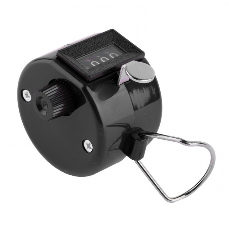 Handräknare med fyrsiffrigt räkneverk, Svart