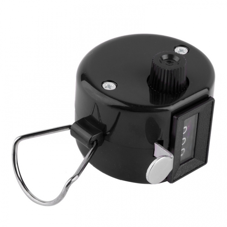 Handräknare med fyrsiffrigt räkneverk, Svart