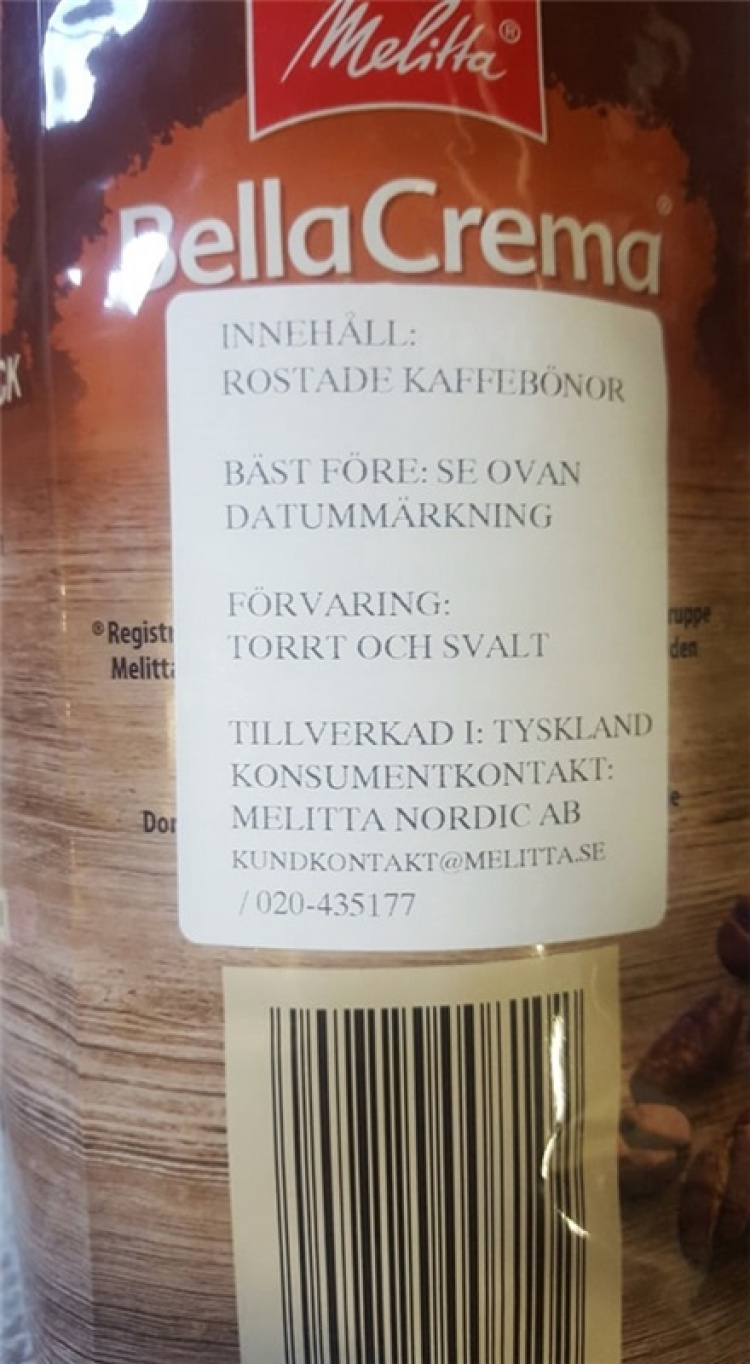 Melitta, Bella Crema La Crema hela kaffebönor