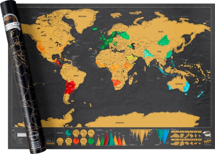 XXL Scratch Map - Världskarta där du skrapar de länder du besökt XXL Scratch Map - Världskarta där du skrapar de länder du besökt