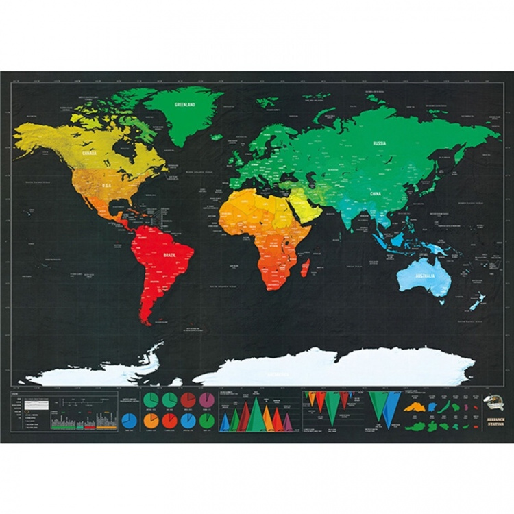 XXL Scratch Map - Världskarta där du skrapar de länder du besökt XXL Scratch Map - Världskarta där du skrapar de länder du besökt