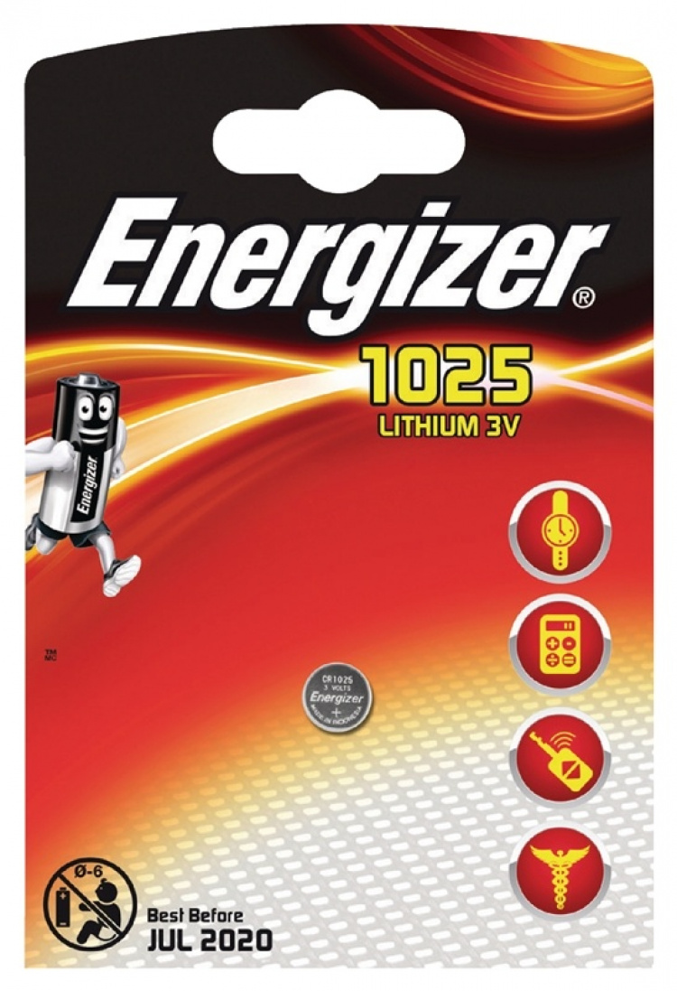 Energizer Litium Knappcellsbatteri CR1025 | 3 V | 1-Blister