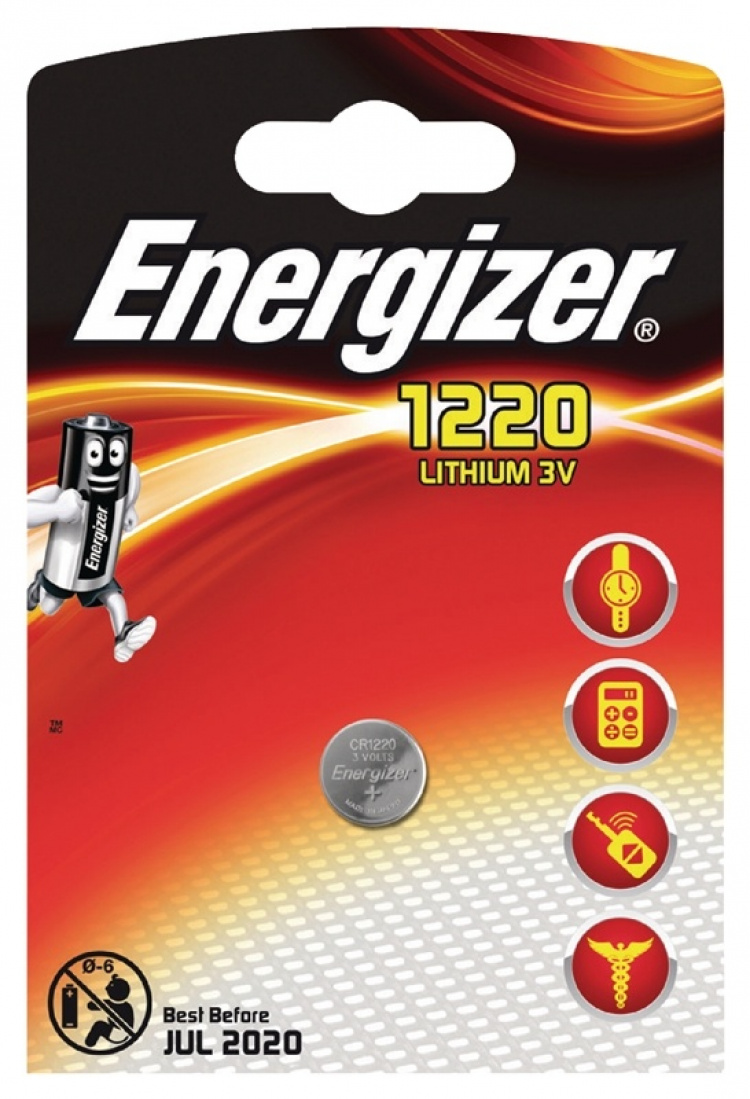 Energizer Knappcellsbatteri CR1220 1-pack (E300163600)