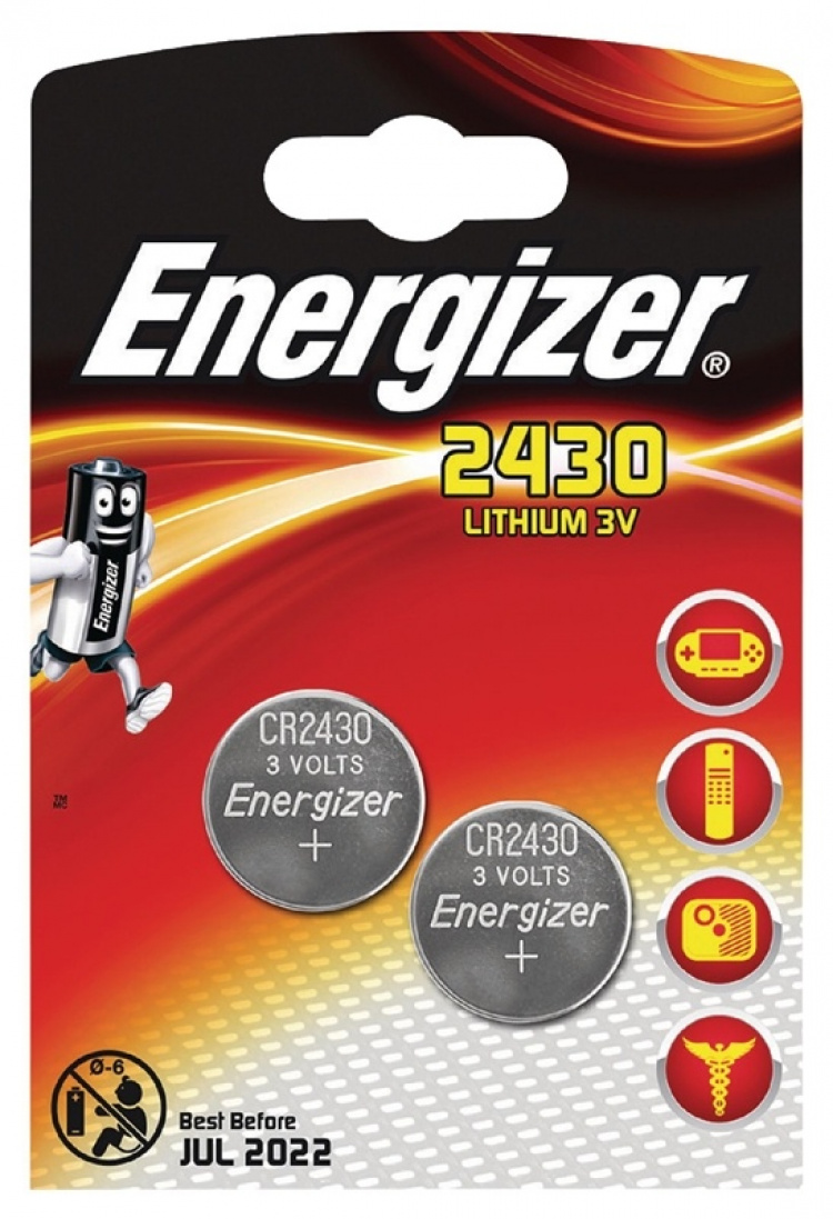 Energizer Knappcellsbatteri CR2430 2-pack (637991)