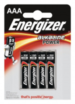 Energizer Power alkaline AAA/LR03 4-pack (E300132600) Energizer Power alkaline AAA/LR03 4-pack (E300132600)