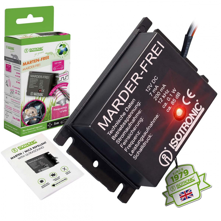 ISOTRONIC Mård frånstötande apparat 12 kHz Utomhus 12 V