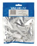 Valueline Billaddare lightning - 12 V 1 meter vit 2.4A
