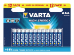 Varta Alkaliska Batterier AAA 1.5 V High Energy 12-Pack
