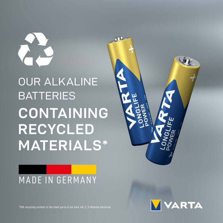 Varta Alkaliska Batterier AAA 1.5 V High Energy 8-PR Blister