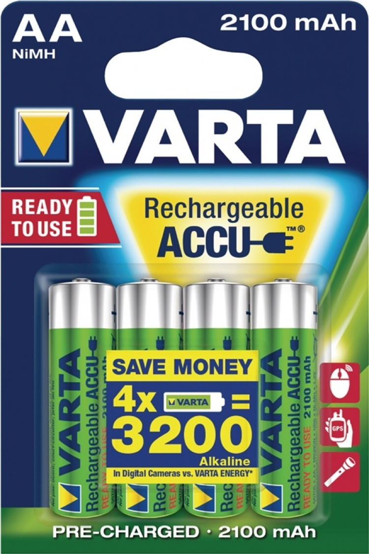 Varta Batteri NiMH AA/LR6 1.2 V 2100 mAh R2U 4-pack