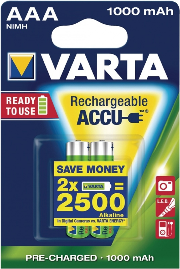 Varta Batteri NiMH AAA/LR03 1.2 V 1000 mAh Professional 2-pack
