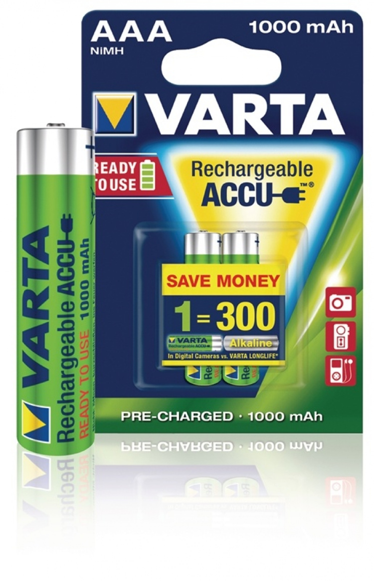 Varta Batteri NiMH AAA/LR03 1.2 V 1000 mAh Professional 2-pack