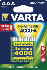 Varta Batteri NiMH AAA/LR03 1.2 V 800 mAh R2U 4-pack Varta Batteri NiMH AAA/LR03 1.2 V 800 mAh R2U 4-pack