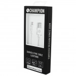Champion USB-A till Lightning Kabel 2m Vit