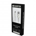 Champion USB-A till Lightning Kabel 1m Vit