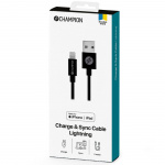 Champion USB-A till Lightning Kabel 2m Svart