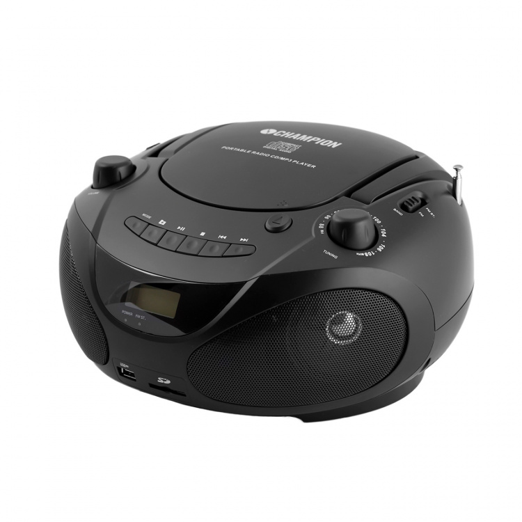 Champion Boombox CD/Radio/MP3/USB Svart
