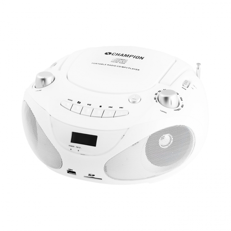 Champion Boombox CD/Radio/MP3/USB Vit Champion Boombox CD/Radio/MP3/USB Vit