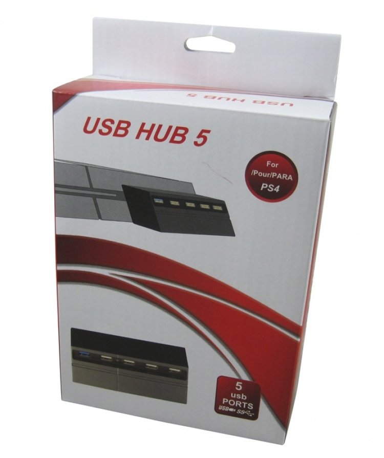 USB-hub till Playstation 4 (5 portar)