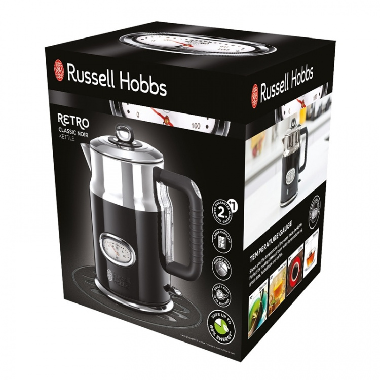 Russell Hobbs Vattenkokare Retro Svart 1,7l