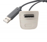 Xbox 360 Play & Charge-kabel (Vit) Xbox 360 Play & Charge-kabel (Vit)