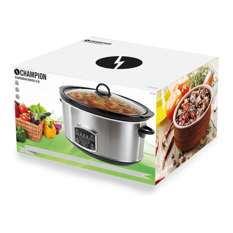 Champion Slowcooker 6,5L 320W SC210 Rostfri