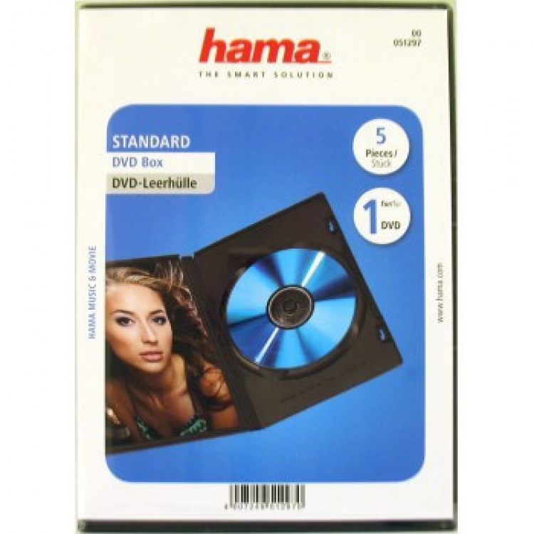 Hama DVD-Box Svart 5-pack