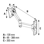 Hama Väggfäste Fullmotion 2arm 5ST Vesa 100 x 100 10
