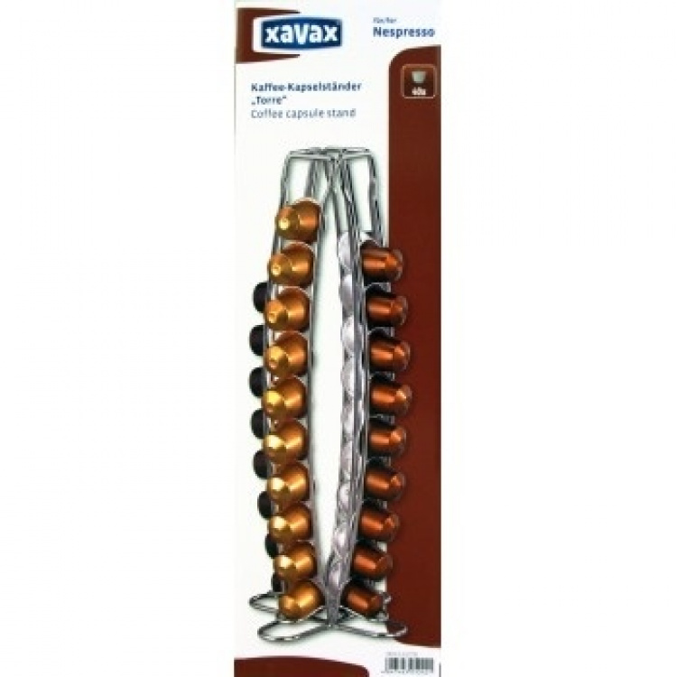 Xavax Kapselställ Torre Nespresso 40St Silver