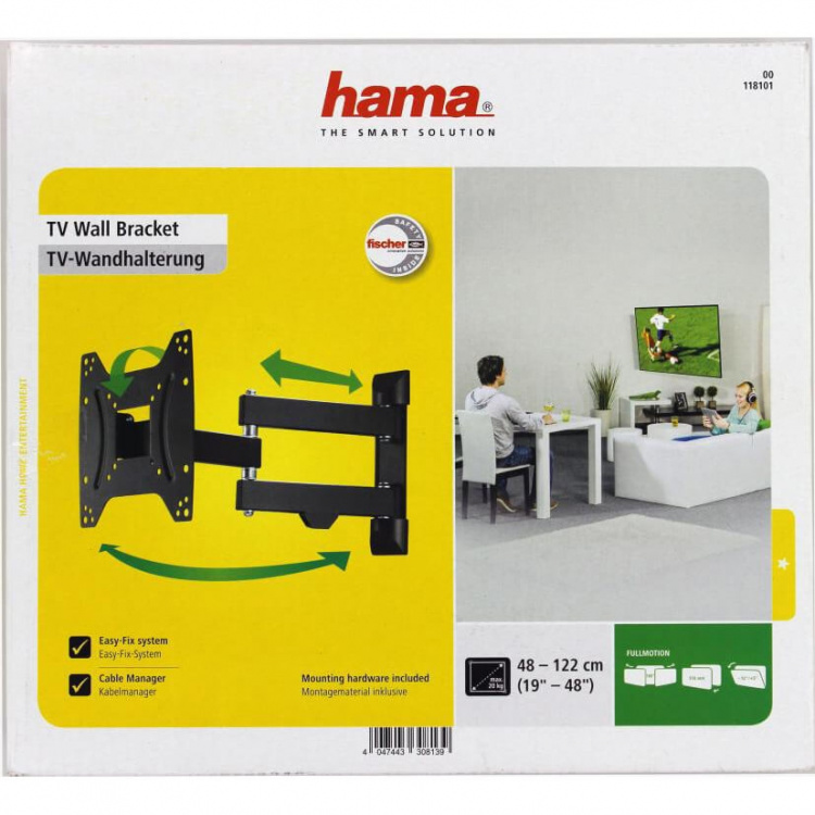 Hama Väggfäste Fullmotion 2arm 1ST Vesa 200x200 19-48 Hama Väggfäste Fullmotion 2arm 1ST Vesa 200x200 19-48