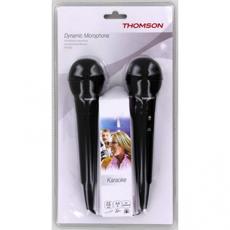 Thomson Mikrofon M135D Dynamisk Svart 2-Pack