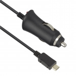 Kit Laddare 12V Microusb 2,1A Svart Kabel
