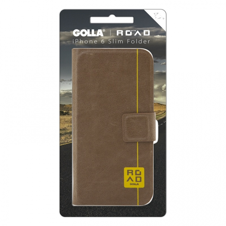 Golla ROAD iPhone6/6S 4,7 Booklet Kreditkort Taupe G1725