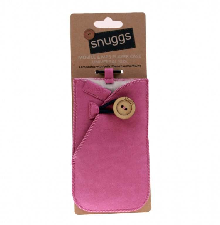 SNUGGS Mobil sleeve Universal Rosa Mocca Ull på insidan