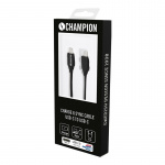 Champion USB-C Kabel 60W 1m Svart Champion USB-C Kabel 60W 1m Svart