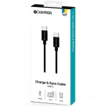 Champion USB-C Kabel 60W 1m Svart Champion USB-C Kabel 60W 1m Svart