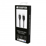 Champion USB-C Kabel 60W 1m Svart Champion USB-C Kabel 60W 1m Svart