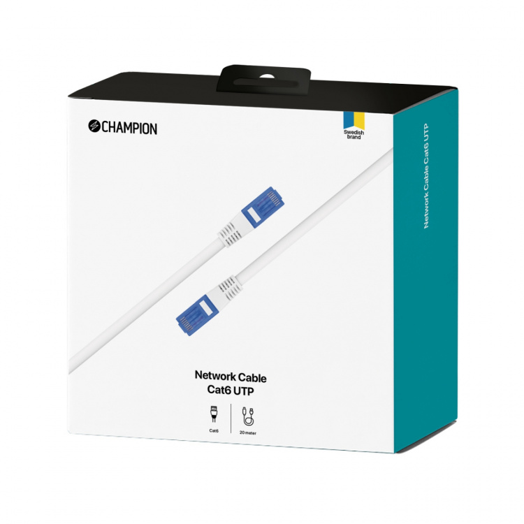 Champion Nätverkskabel CAT6 UTP 10.0m Champion Nätverkskabel CAT6 UTP 10.0m